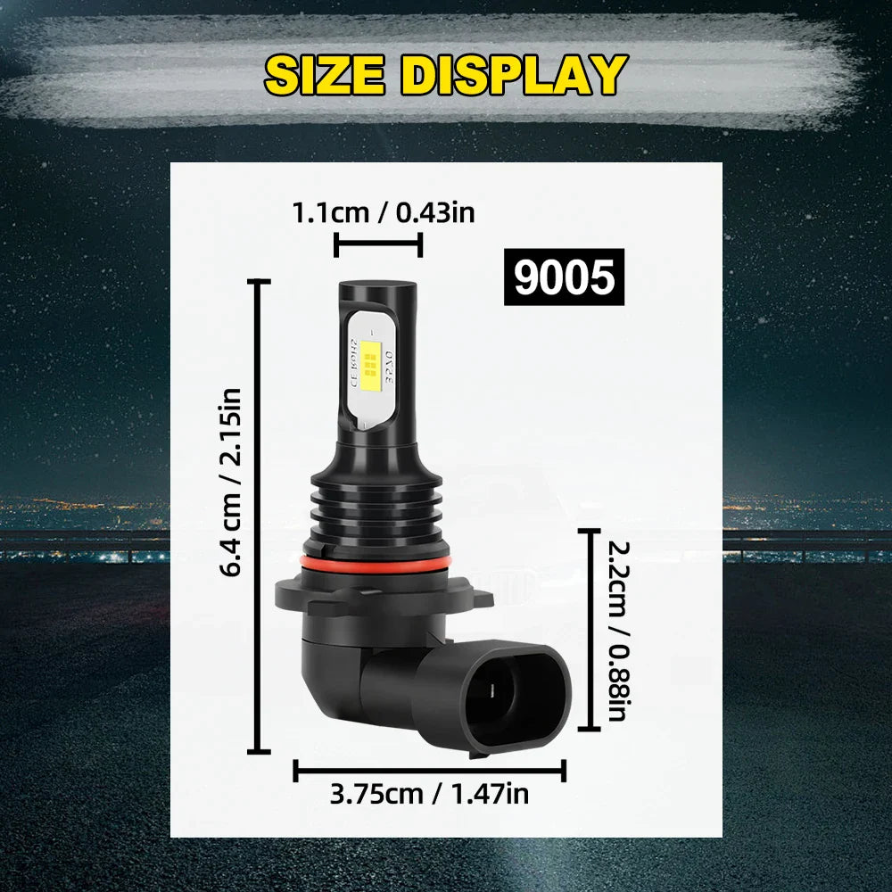 90W 9005 HB3 LED Fog Lamps 20000LM High Power Auto Front Fog Lights For Dodge RAM 1500 2500 3500 2013 2014 2015 2016 2017 2018