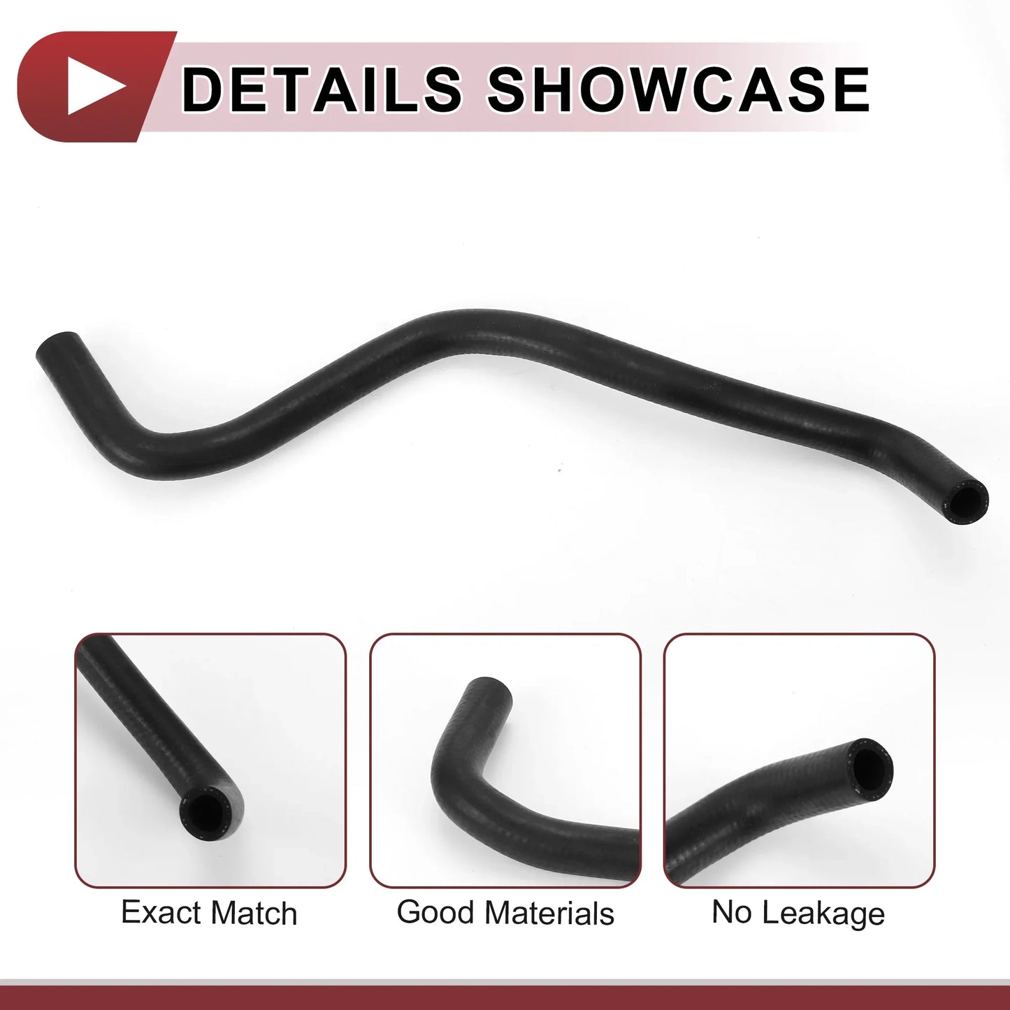 UXCELL 1 Pcs HVAC Heater Hose for Honda CR-V 2.4L 2002-2006 Engine Coolant Water Outlet No.79725S9AA00 Black Rubber