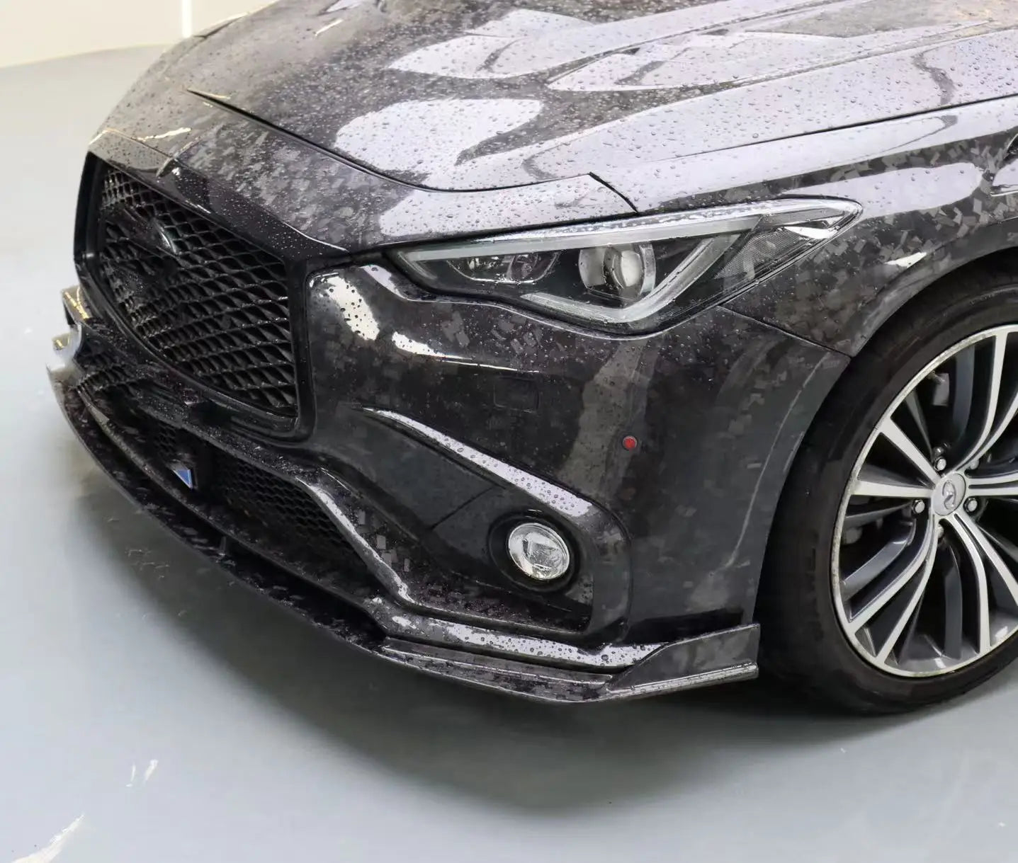 MRD Q60 Carbon Fiber Body Kits for Infiniti Q60 Carbon Hood Bumper Front Lip Fender Spoiler Trunk Diffuser