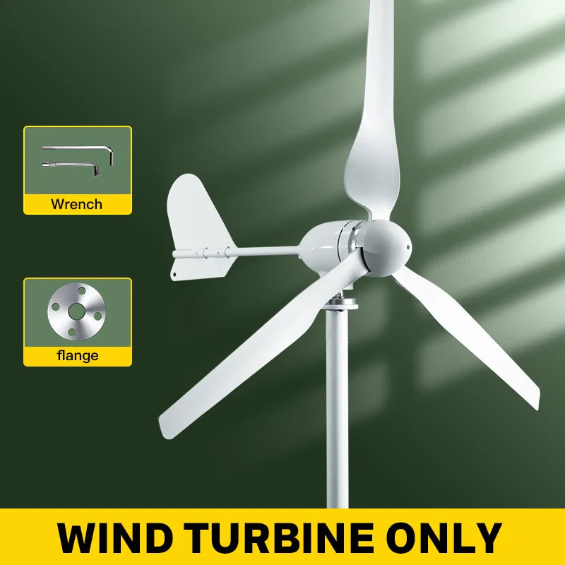5000w 2kw Horizontal Wind Turbine Generator 96V 48V 24V Free Energy Magnetic Dynamo Strong Power 220v Inverter Output For Home power tools
