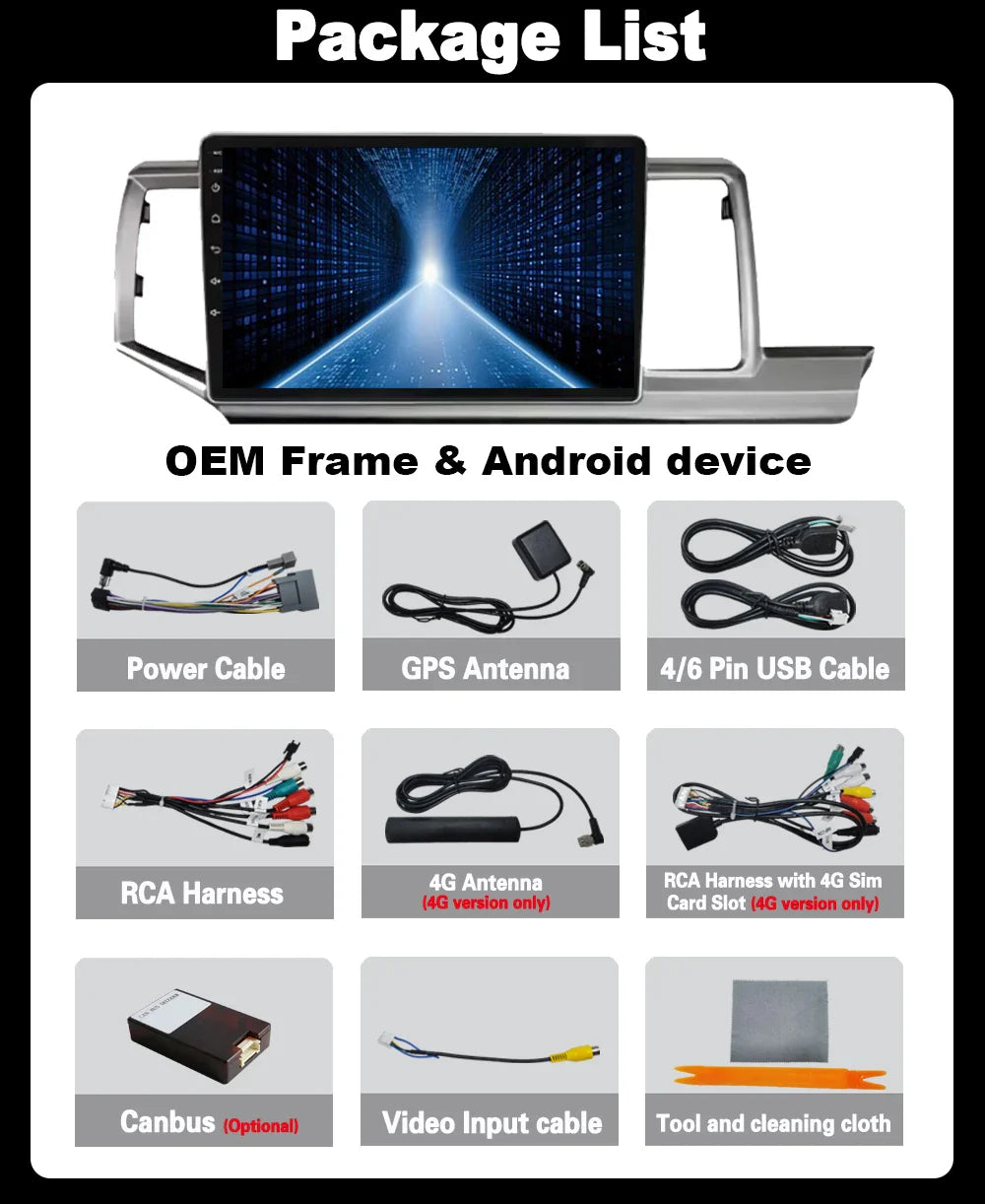 Android 14 Car Radio for Honda Stepwgn 2.0 RK 2009-2013-2015 Multimedia Video GPS Player BT Carplay 2din Navigation NO 2din