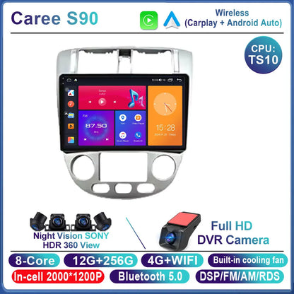 Android 14 Car Radio For Chevrolet Lacetti J200 For Buick Excelle Hrv For Daewoo Gentra 2 Carplay Stereo gps 4G WIFI BT No 2Din