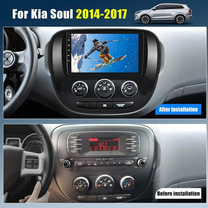 9 Inch Android 13.0 2G+32GB For KIA SOUL 2013-2019 Car GPS Navigation Multimedia Player Radio Tape Recoder Head Unit DSP Carplay