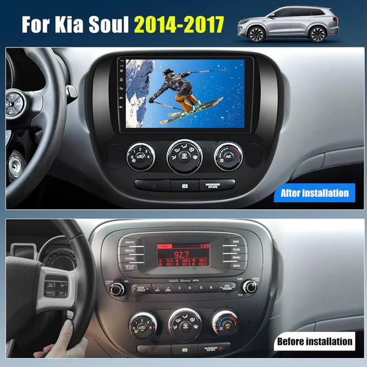 9 Inch Android 13.0 2G+32GB For KIA SOUL 2013-2019 Car GPS Navigation Multimedia Player Radio Tape Recoder Head Unit DSP Carplay