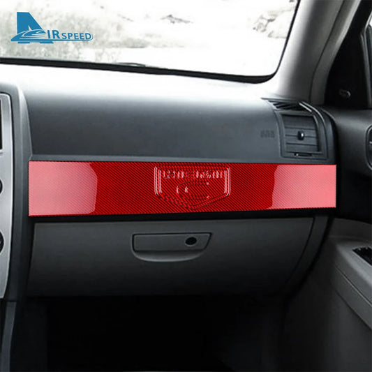 Real Soft Carbon Fiber Sticker For Chrysler 300 300C 2005 2006 2007 LHD Car Passenger Decor Interior Trim Accessories