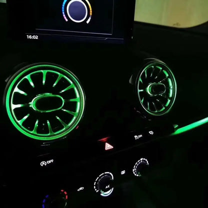 LED Turbo Vent for Audi A3 2013-2020 Turbo Vent Ambient Light app controls to adjust the color