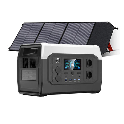 500W 1800W Power Station With 100W Solar Panel 18V USB TYPE-C Portable Power Bank 345Wh 1000Wh Lifepo4 Battery Charging Station
