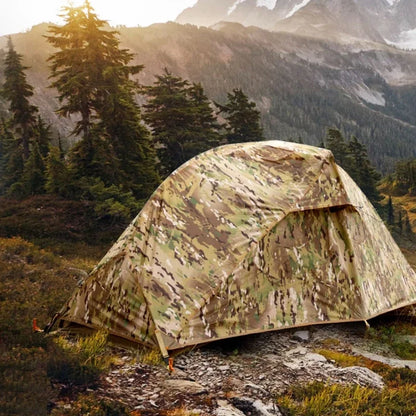 Rainproof March Camouflage Overnight Double-layer Single Outdoor Ultra-lightweight Camping Tent 미니텐트 Палатка