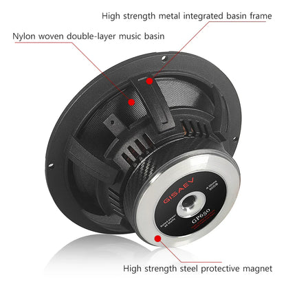 GP650 high-quality 6.5-inch car speaker 180W HIFI car audio set stereo high pitched speaker mid bass speaker car subwoofer