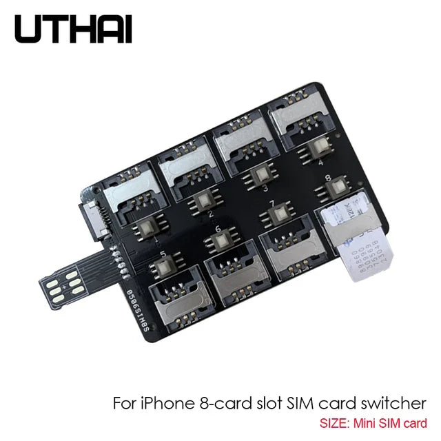 Card Slot SIM Card Adapter Card Reader (For iPhone) Mini IM Nano Sim Card Multi-Card Reader Large Capacity
