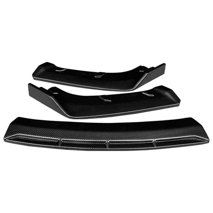 For Infiniti Q60 2016-2024 Car Front Bumper Lip Body Kit Chin Spoiler Diffuser Protector Deflector Guard Carbon Fiber Look ABS