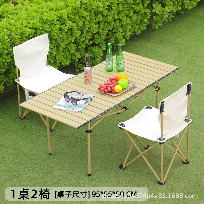 Outdoor Folding Table, Egg Roll Table, Stall, Convenient Camping Table And Chair Set, Picnic Chair Full Set Of Equipment
