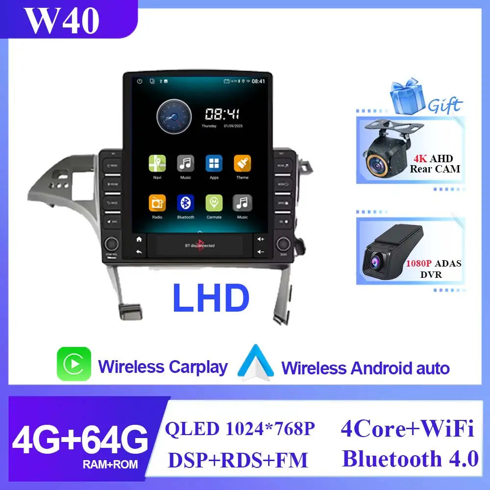 Car For Toyota Prius 3 XW30 2009 - 2015 RHD Android Auto Radio Stereo Head Unit Multimedia Player Navigation Carplay No 2din DVD