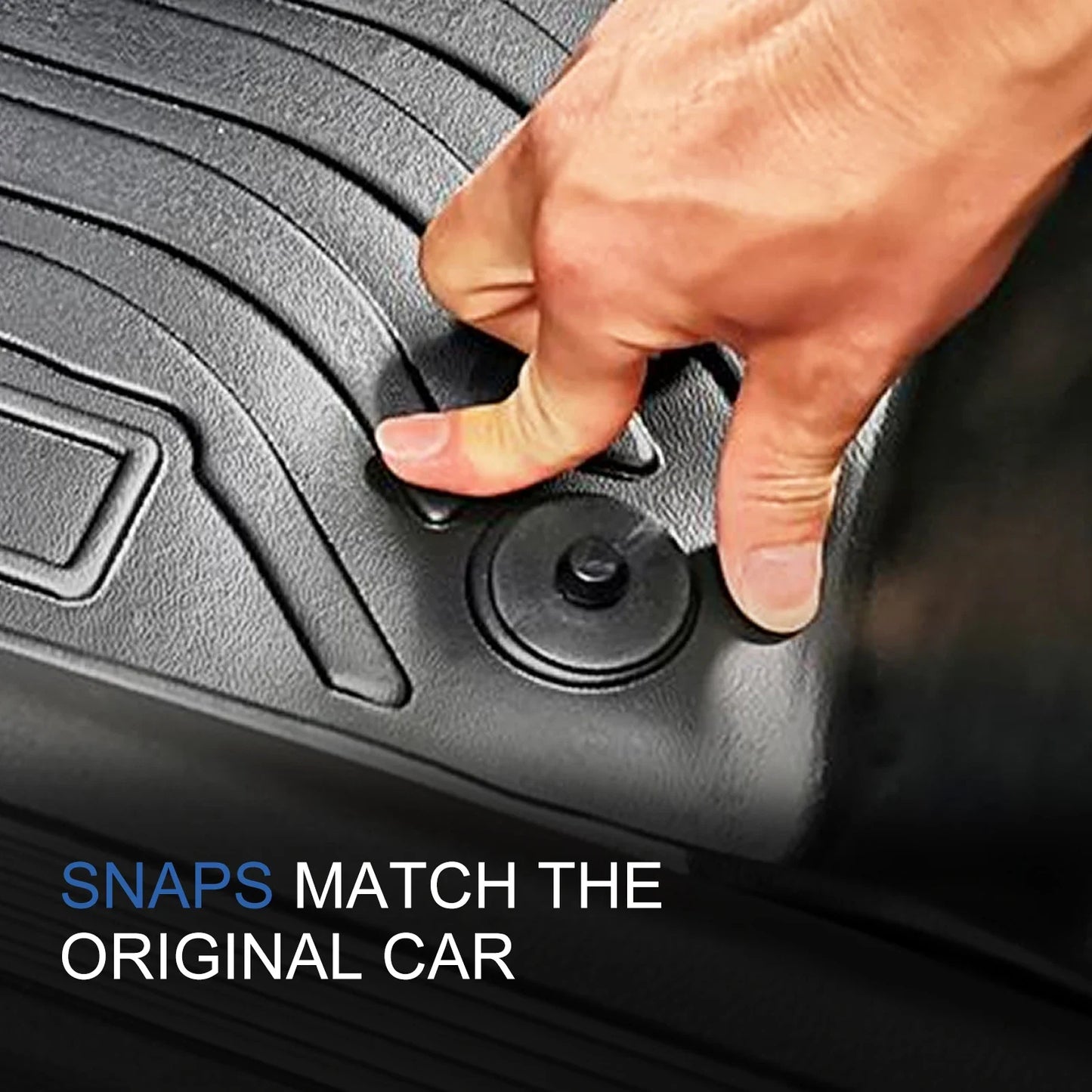 LUCKEASY for New Tesla Model Y 5seats Launch 2025+ Juniper TPE Floor Mats Cargo Liner Trunk Mats Backrest Pad Protection Black