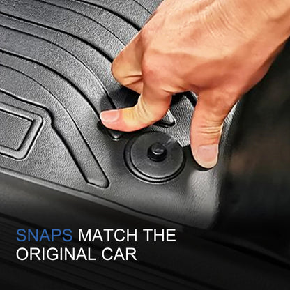 LUCKEASY for New Tesla Model Y 5seats Launch 2025+ Juniper TPE Floor Mats Cargo Liner Trunk Mats Backrest Pad Protection Black