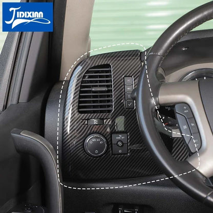 JIDIXIAN Car Center Console Navigation Panel Decoration Cover fit for Chevrolet Silverado for GMC Sierra 2007- 2013