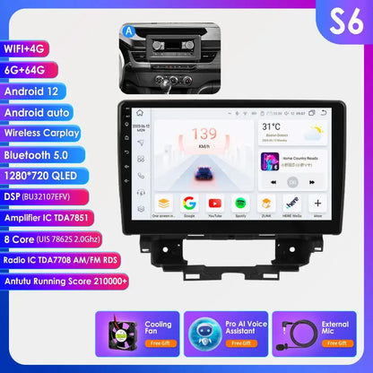 Hizpo Car Intelligent Systems Carplay Android Car Radio for Renault Kangoo 2019-2025 Multimedia Video Player WIFI 7862 Autoradio
