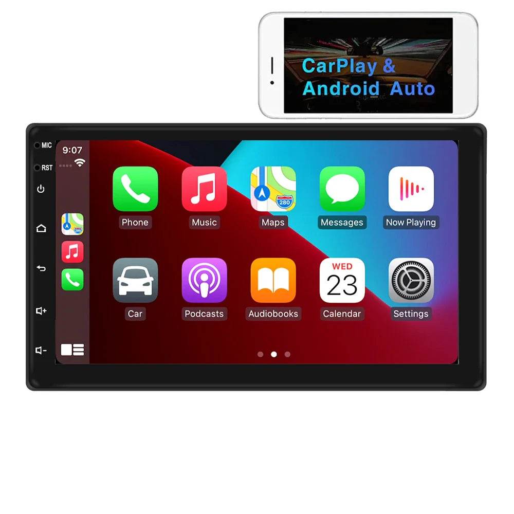 7 Inch Touch Screen Bluetooth Wifi GPS Navigation Aux Car Radio With Wireless Apple Carplay