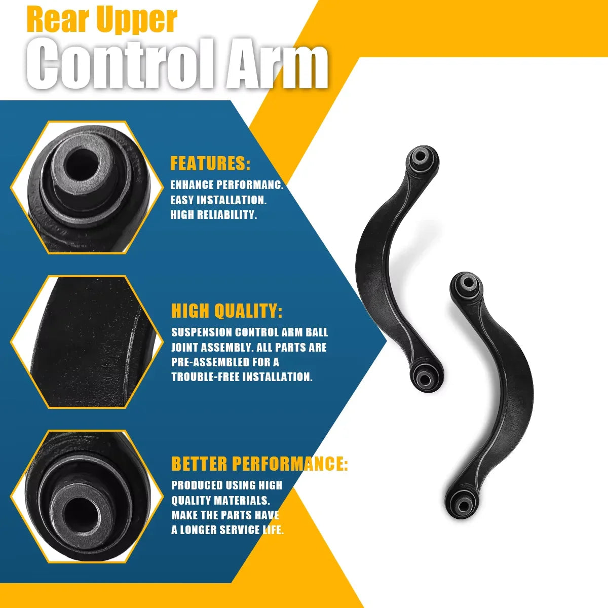 Svenubee 4Pcs Rear Upper Control Arm Lower Lateral Link for FORD Fusion LINCOLN MKZ Zephyr Mazda 6 Mercury Milan 2006-2012