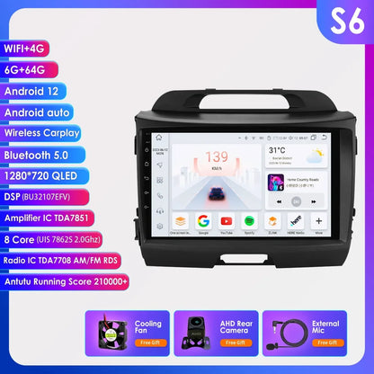 Hizpo Android 13 Car Radio GPS For KIA Sportage 3 2010 2011-2016 Multimedia Video Player 2din Navigation AUTO Stereo Head Unit