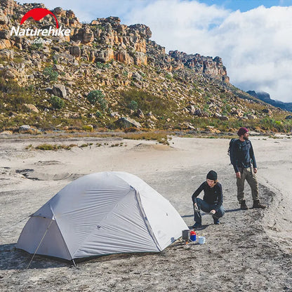 Naturehike Mongar 2 Ultralight Tent Waterproof Double Layer 20D Nylon Travel Camping Backpacking Hiking Tent 1-2 People with Mat