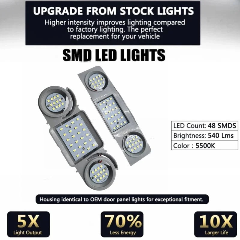 For VW Passat CC B6 B7 Golf Tiguan Touran Scirocco Seat Leon Alhambra Skoda Superb Octavia Car Interior Dome Roof Lights 48 LED
