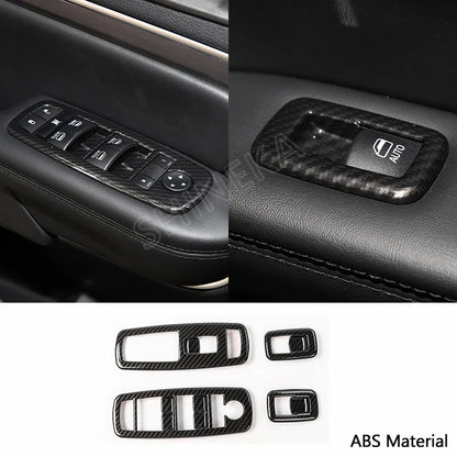 SHINEKA Carbon Fiber Grain Interior Decoration Cover for Jeep Grand Cherokee 2011 2012 2013 2014 2015 2016 2017 2018 2019 2020