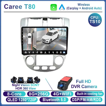 Android 14 Car Radio For Chevrolet Lacetti J200 For Buick Excelle Hrv For Daewoo Gentra 2 Carplay Stereo gps 4G WIFI BT No 2Din