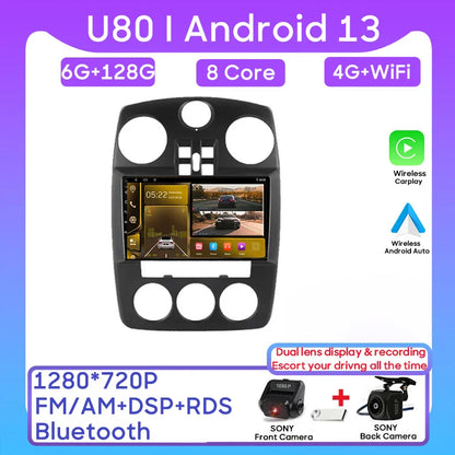 Android Radio For Chrysler PT Cruiser 2007-2009 Stereo Head Unit GPS Navigation Multimedia Player Mirror Link Carplay 8 Core 5G