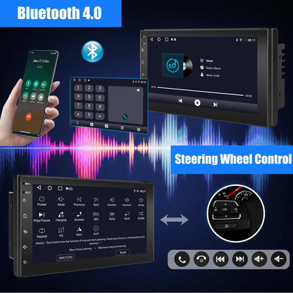 ESSGOO 10“ Android 13 Wireless Carplay Car Stereo Multimedia Player Radio 2 DIN GPS Navigation BT WIFI Universal For VW Nissan