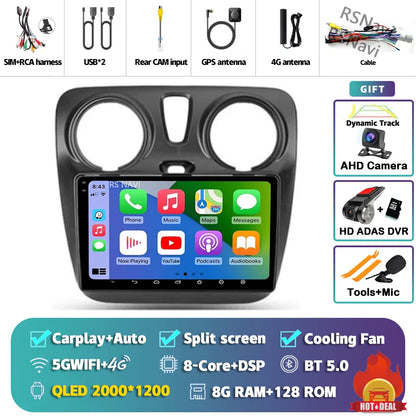 Android 14 Car Radio For Renault Lodgy Dacia Dokker 2012 2013 - 2021 Autoradio Auto Carplay WIFI+4G Multimedia DSP Stereo Player