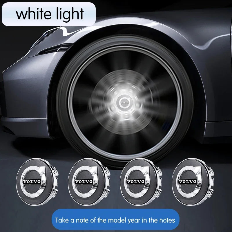 Hub Light Car Wheel Caps Light Center Cover Lighting Cap Floating Illumination LED auto For Volvo XC40 XC60 XC90 S60 V40 V50 V70