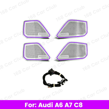 LED 32 Colours Ambient Light For Audi A6 A7 C8 RS6 RS7 Auto Door RGB Horn Cover Decorative Lamp Modified Parts LED Speaker Cover