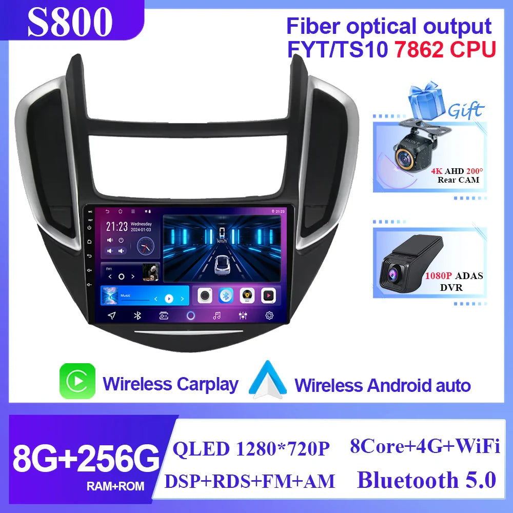 For Chevrolet Tracker 3 TRAX 2013 2014 2015 Android Auto Multimedia Car Player Radio GPS Video Navigation Carplay Screen No 2din