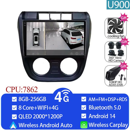 Android 14 Stereo Car Radio For VOLKSWAGEN Crossfox 2003-2009 Multimedia Video Player 4G GPS Android Auto CarPlay DSP No 2 Din
