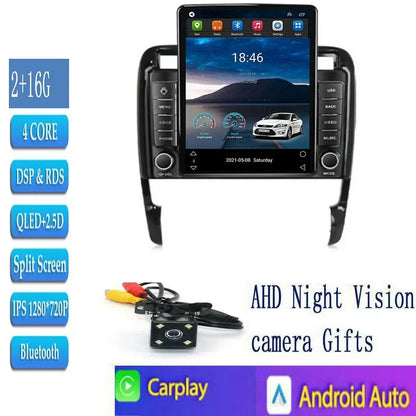 Car Radio For Porsche Cayenne 2002-2010 Tesla Screen Multimedia Player GPS Navigation Stereo Receiver Auto Radio Camera NO DVD