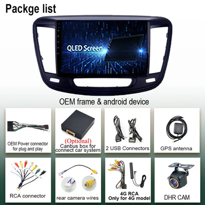 Auto Stereo Android 14 For Chrysler 200 200C 200S 2015 - 2019 Car Radio Navigation GPS Touch QLED Screen DVD Video Player DSP BT