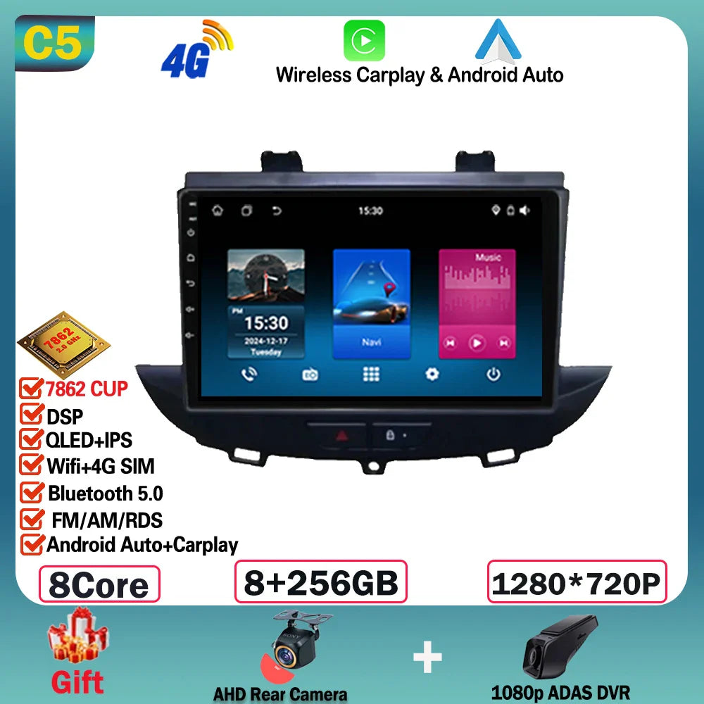 Android 14 For Opel Grandland X crossland x 2016-2020 Carplay Multimedia Monitor Screen Stereo Radio Video Player Car Navigation