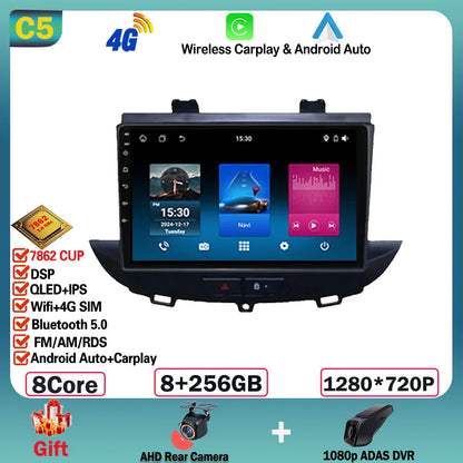 Android 14 For Opel Grandland X crossland x 2016-2020 Carplay Multimedia Monitor Screen Stereo Radio Video Player Car Navigation