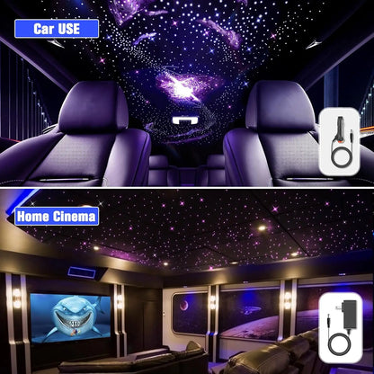 20W Twinkle Starlight Headliner Kit, Star Lights for Car Roof & Home Decoration, Fiber Cable 550pcs*0.03in*9.8ft Star Light