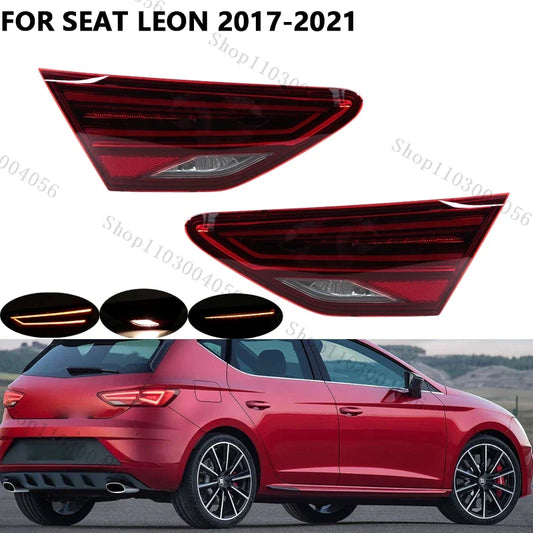 LED Car Rear Tail Light Inner Tail Lamp For Seat Leon 2017 2018 2019 2020 2021 Warning Headlights Brake Light Taillight