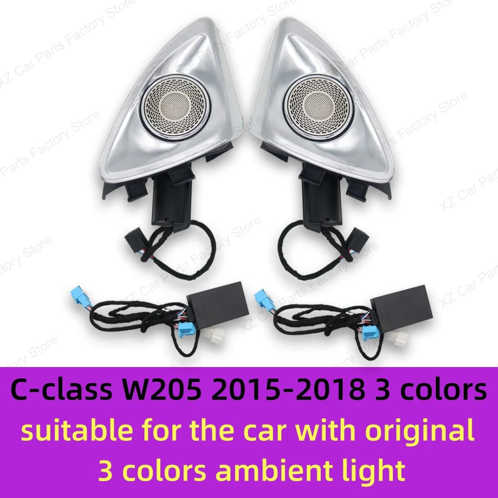 64 Colors 4D rotating Tweeter Speaker Ambient Light For Mercedes-Benz 4D Speaker W213 W205 W206 W223 W222 X254 C/E/S-Class Car