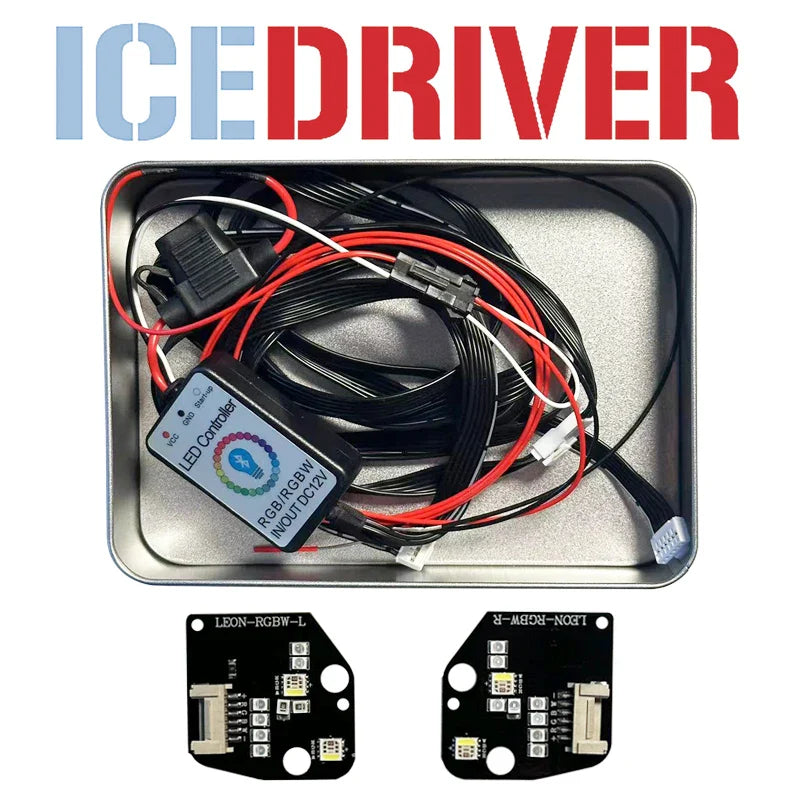 Icedriver for SEAT Leon MK3 MK4 DRL RGB multicolor LED boards daytime running lights Red Blue RGBW Demon Eye lighting bulbs