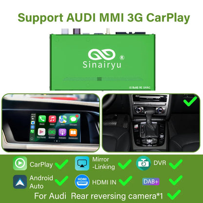 Wireless Carplay for Audi A4 B8 A5 Q5 2009-2015, Support Apple Carplay Android Auto AirPlay Mirroring Rear Camera USB Player