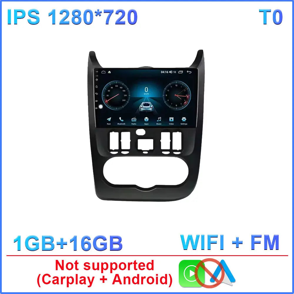 Android 14 For Renault Logan 1 Sandero 2009 2010 2011 2012 - 2015 Largus Dacia Duster Car Radio Multimedia Player Stereo Carplay