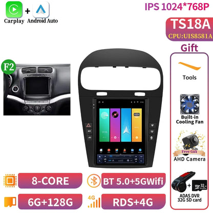 9.7inch Android 14 For Dodge Journey Fiat Freemont 2012-2014 Car Radio Multimedia Intelligent GPS Bluetooth Carplay Touch Screen