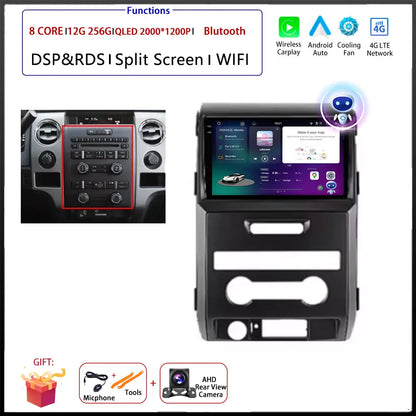 For Ford F150 P415 Raptor 2008 - 2014 Car FM/AM DSP 4G Android OS Carplay Auto WIFI  Radio Stereo Multimedia Player 2din BT 5.0