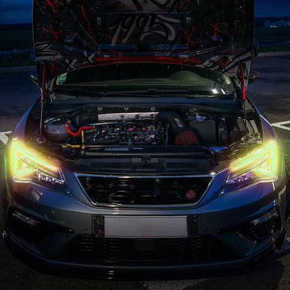 Red Yellow Angel Eye DRL Boards For Seat Leon Leon Leon ST FR Facelift Cupra LED Headlight DRL Daytime Running light 5F0941475A