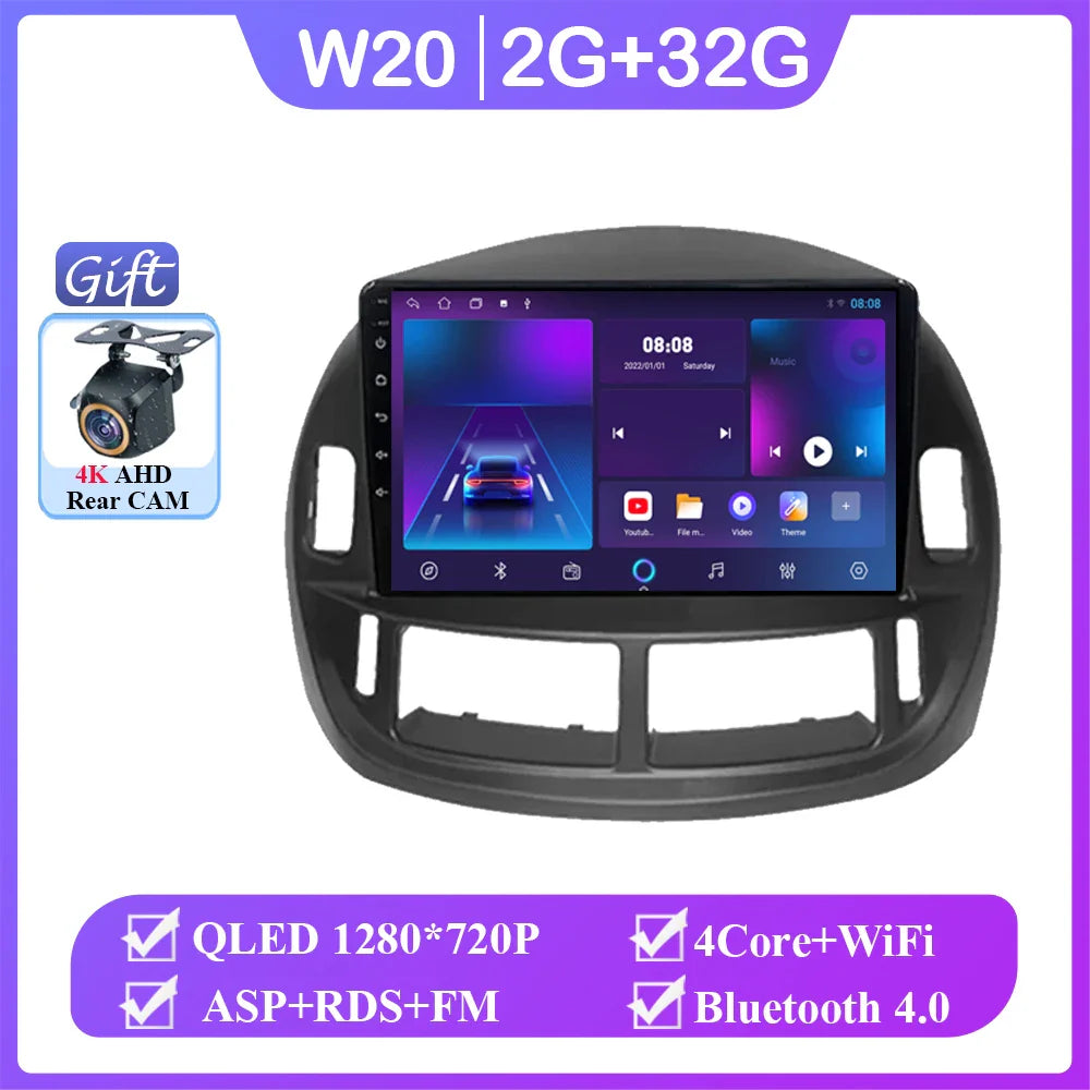 Android 14 Car For Toyota Previa ESTIMA ACR30 Tarago 2002-2006 QLED Stereo Radio Multimedia Player Head Unit GPS 4G BT Carplay