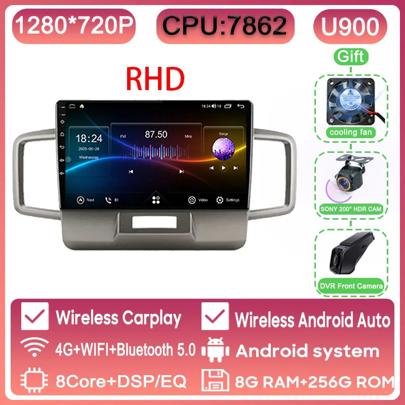 WIFI For Honda Freed 1 2008 - 2016 Car Radio Multimedia Video Player Navigation GPS Android Auto QLED Screen No 2din 2 din DVD